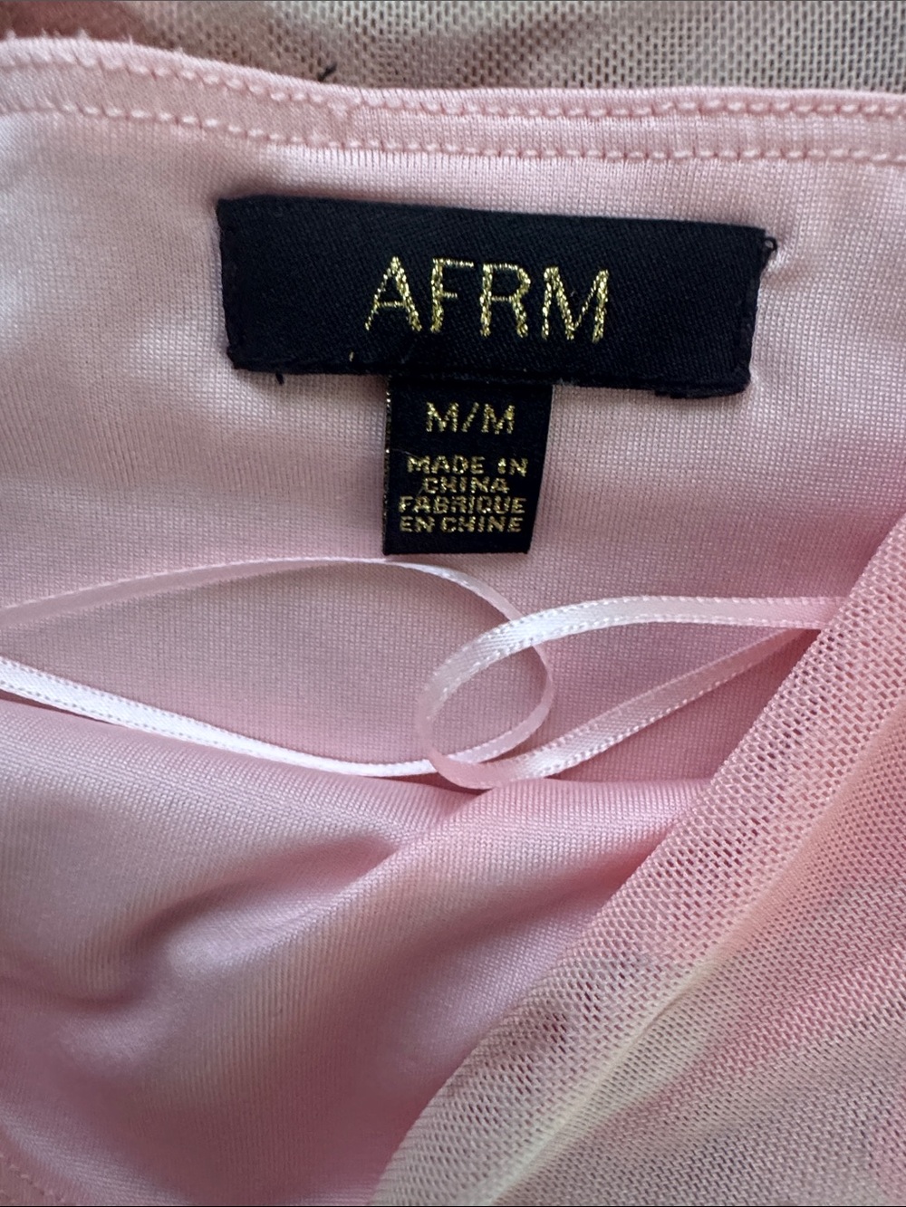AFRM Indina Halter Dress Coral Bloom Mesh Medium - Picture 6 of 8